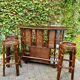 Rattan bar and vintage stools