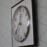 Flash brushed steel wall clock