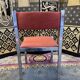 Suite of 4 velvet and chrome chairs 1970