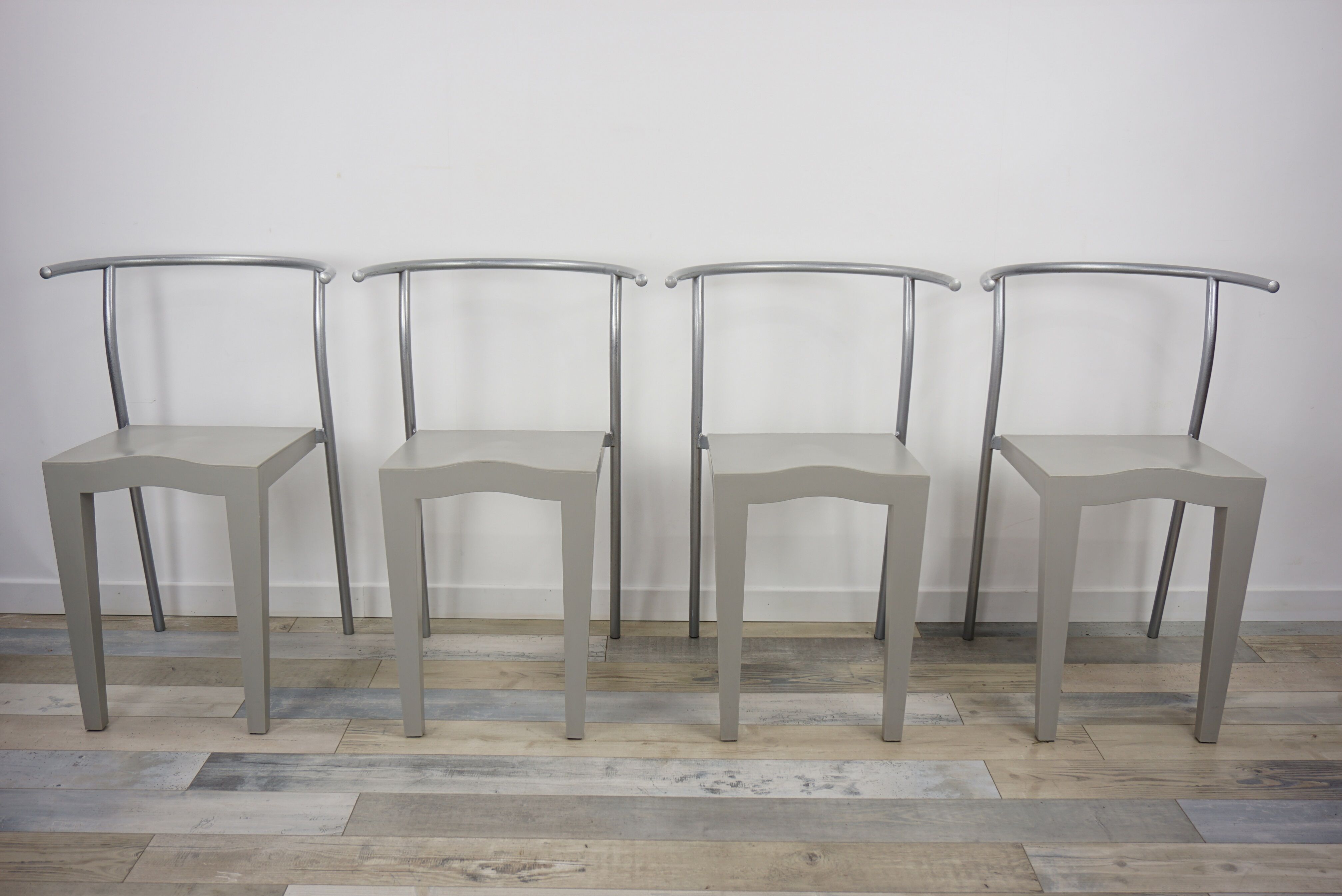 Lot de 4 chaises Dr Glob Design par Philippe Starck pour Kartell
