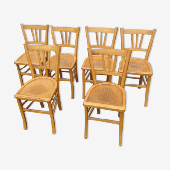 Set 6 chaises bistrot vernies