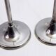 Set of 3 silver metal candle holders