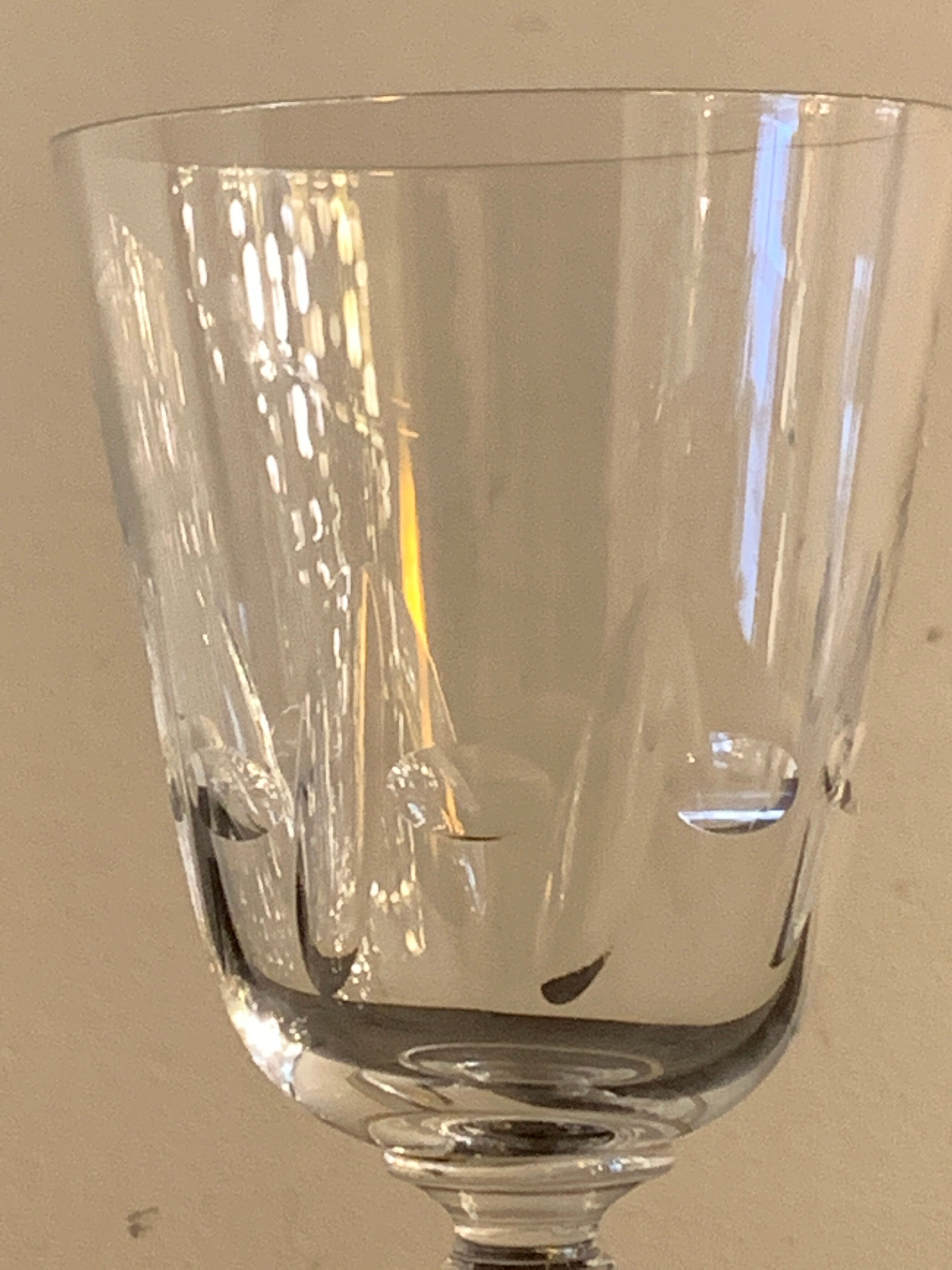 2 crystal-blown walking glasses