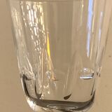 2 crystal-blown walking glasses