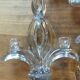 4 crystal lily candle holders from Vannes le Châtel.
