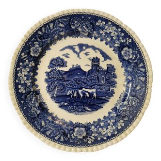 Adams English Scenic Ironstone Blue Plate