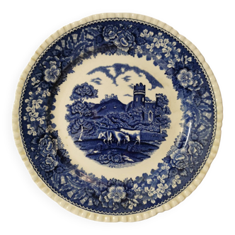 Assiette Adams English Scenic Ironstone Bleue