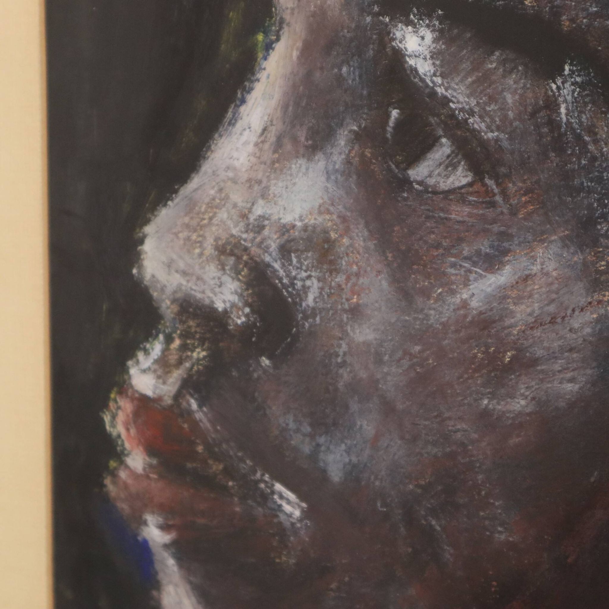 African Girl Art Painting on Paper Weyne 66x56cm