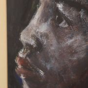 African Girl Art Painting on Paper Weyne 66x56cm