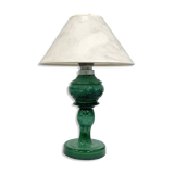 Malachite glass table lamp, Czechoslovakia, 1960s | Vintage MCM