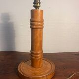 Solid wood table lamp base from the 60s
