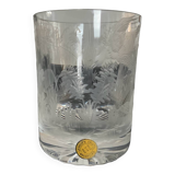 Série de 5 verres à whisky en cristal ciselé