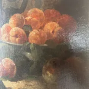 Large still life with fruits from the 19th century – oil on canvas and gilded frame – in superb condition