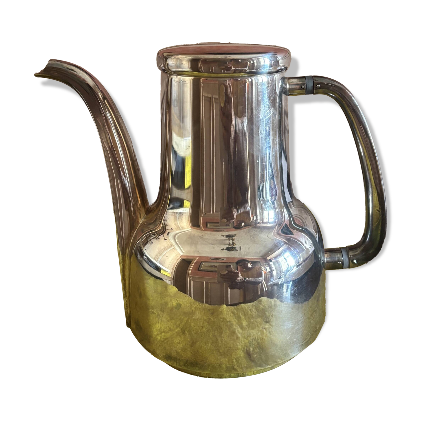 silver metal coffee maker