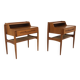 Set of 2 Scandinavian teak bedside tables, Sävjö, Sweden, 1950.
