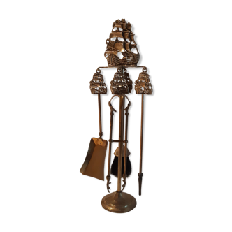 Brass fireplace accessories