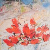 Wildflower bouquet, printed poster on vellum paper.