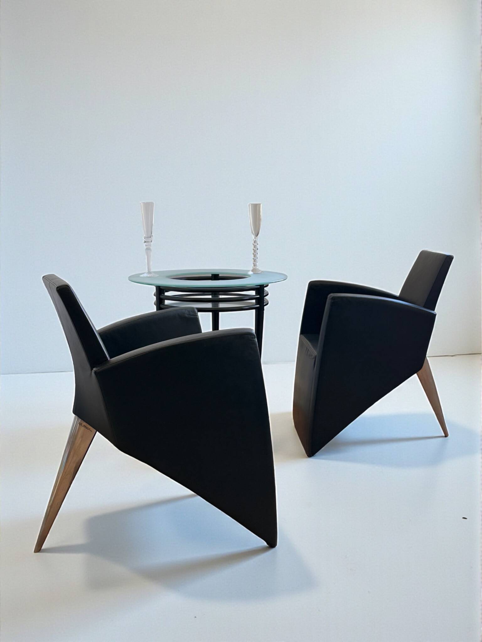 "J" armchairs by Philippe Starck for Aleph, 1989, set of 2