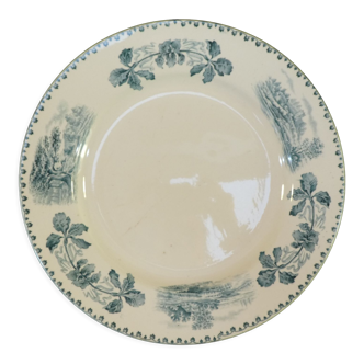 Round plate in ironstone earthenware bocage no. 2