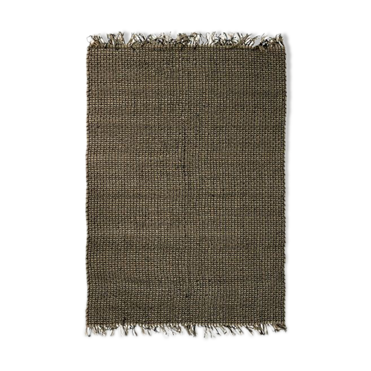 Tapis en jute et coton noir 120 x 170 cm