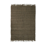 Tapis en jute et coton noir 120 x 170 cm