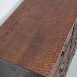 French Restored Oak Hardware Store Apothecary Cabinet, 1920/1930s