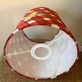 Vintage red ceramic lamp - 1960s / 1970s