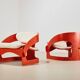 Joe Colombo Pair of Early 4801 Lounge Chairs for Kartell Italy 1964