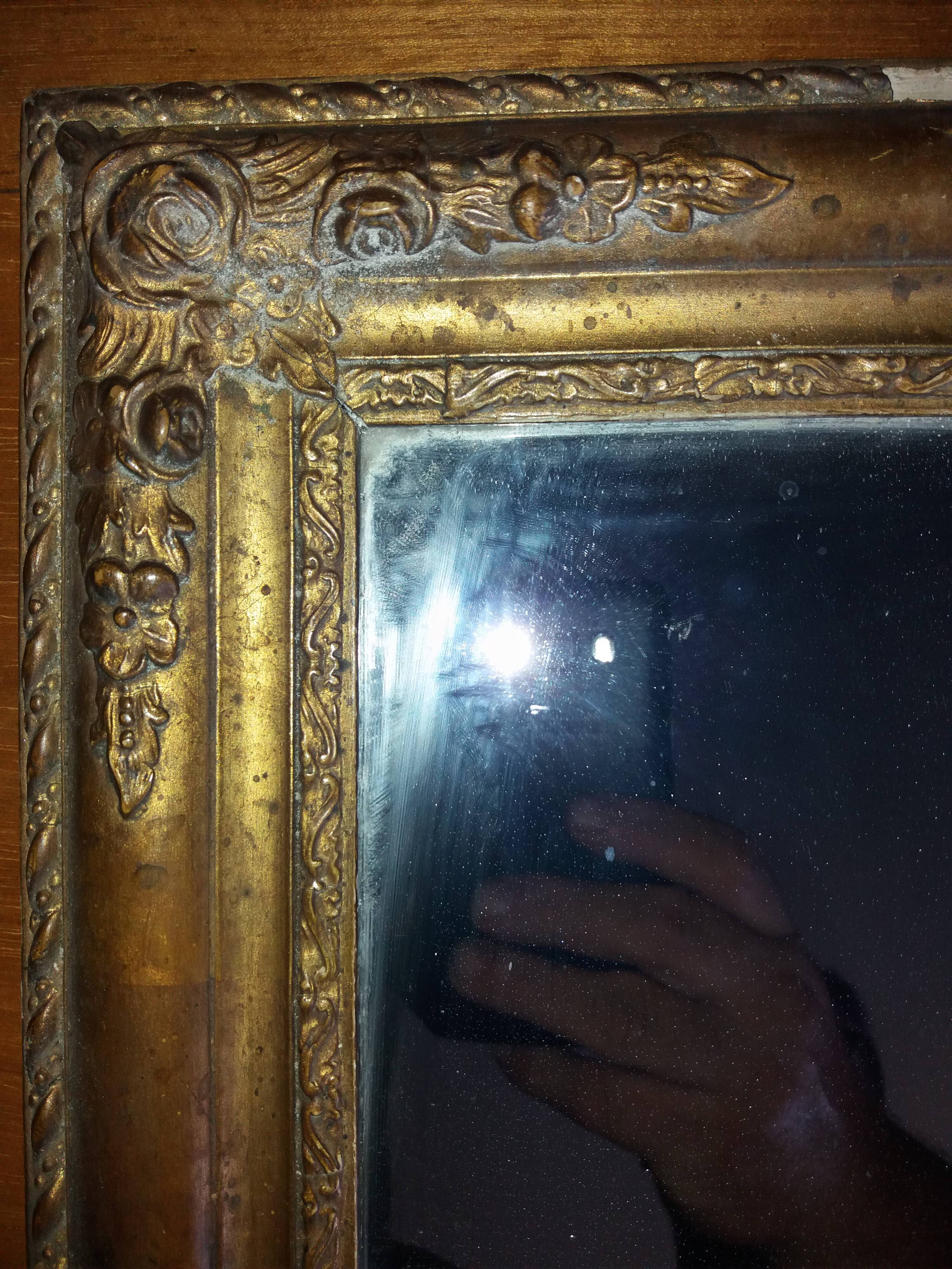 Miroir en bois et stuc 1850 - 45,5x58cm