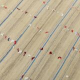 5x8 Cream & Beige Vintage Kilim Rug, 151x230Cm