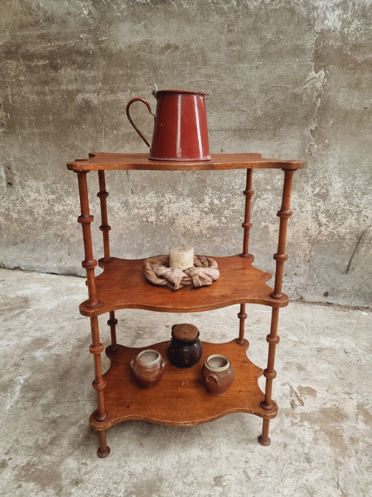 Antique etagère brocante side table plant table
