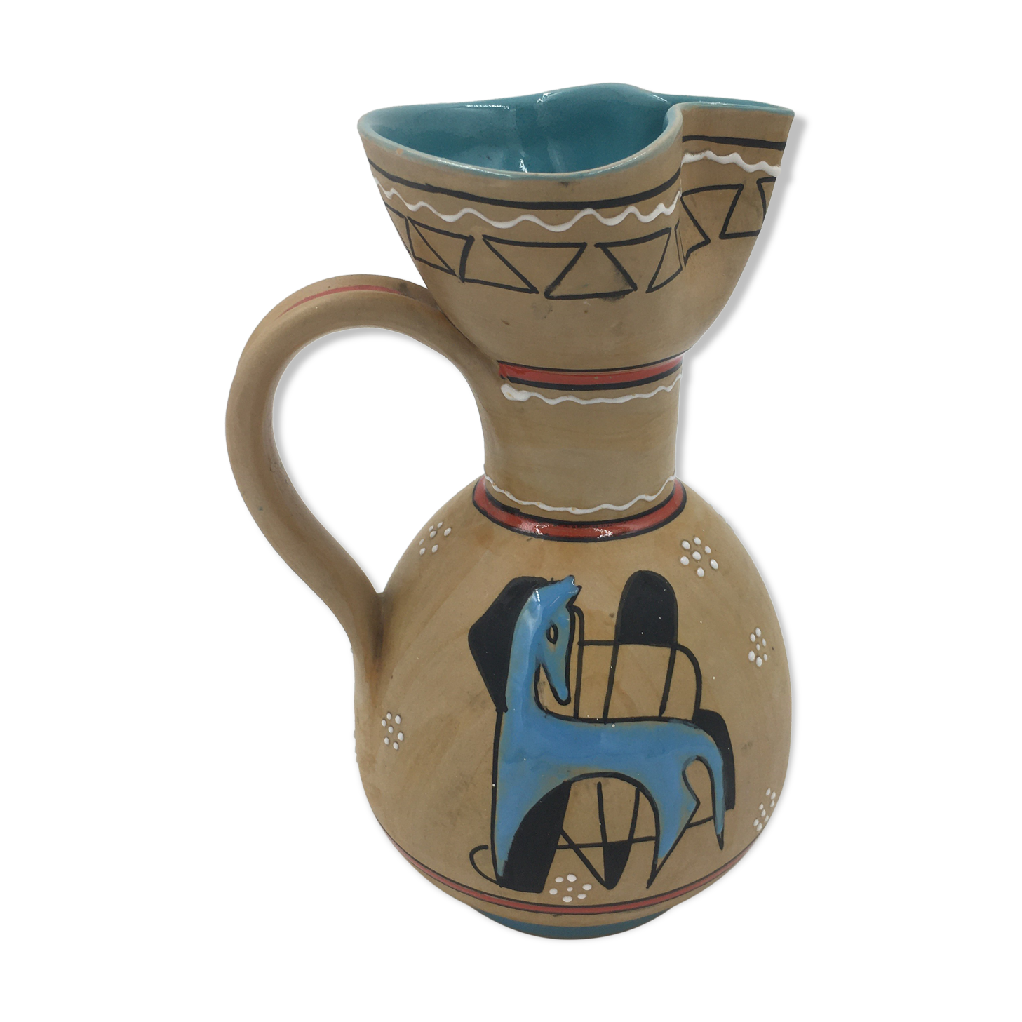 Terracotta jug Artigiana Deruta