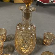 Carafe et 5 verres vintage