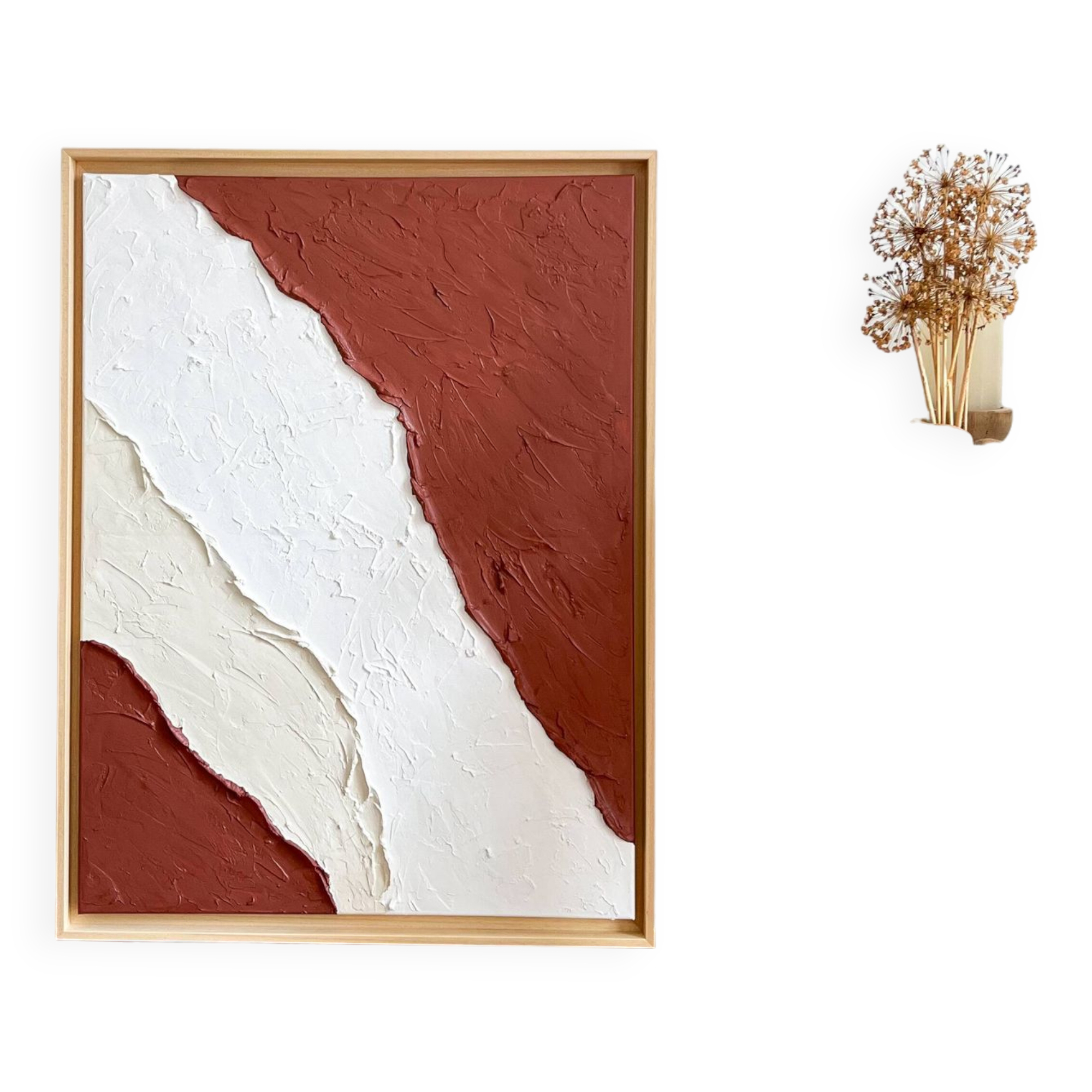 Terra cota textured painting