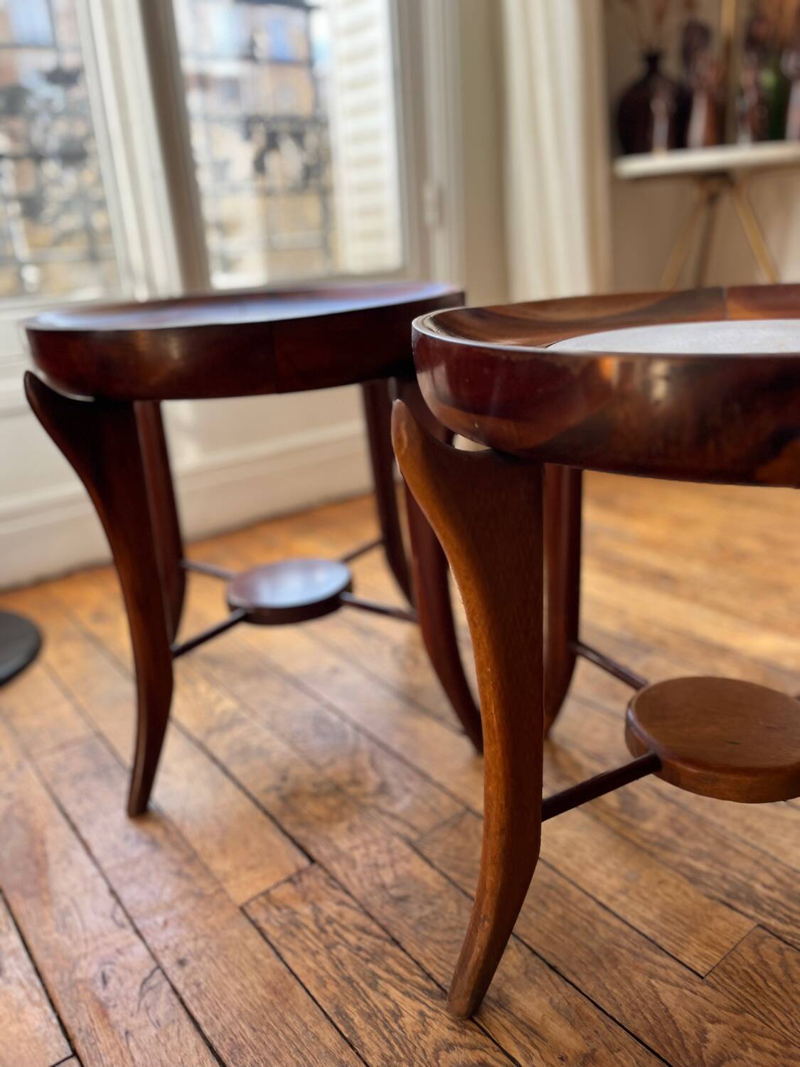 G. Scapinelli. Pair of Maracana side tables.