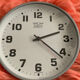 Davis design clock with large black numerals