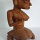 Tabouret en bois sculpté Luba vintage