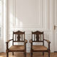 Paire de fauteuils rustiques bois et paille 