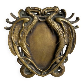Art Nouveau bronze photo frame