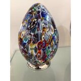Murano glass venetian multicolored millefiori murrine table lamp, lot of 2 or a pair of chandeliers
