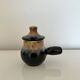 Blue flamed and black condiment pot