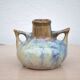 Art nouveau vase, vintage vase, enameled stoneware vase, attributed to Gilbert Metenier, vase with handles