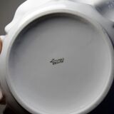 Large fruit bowl/salad bowl in fine white Limoges porcelain, vintage