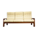 Teak three-seater sofa