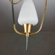 Suspension épingle chrome noir et or, 1950