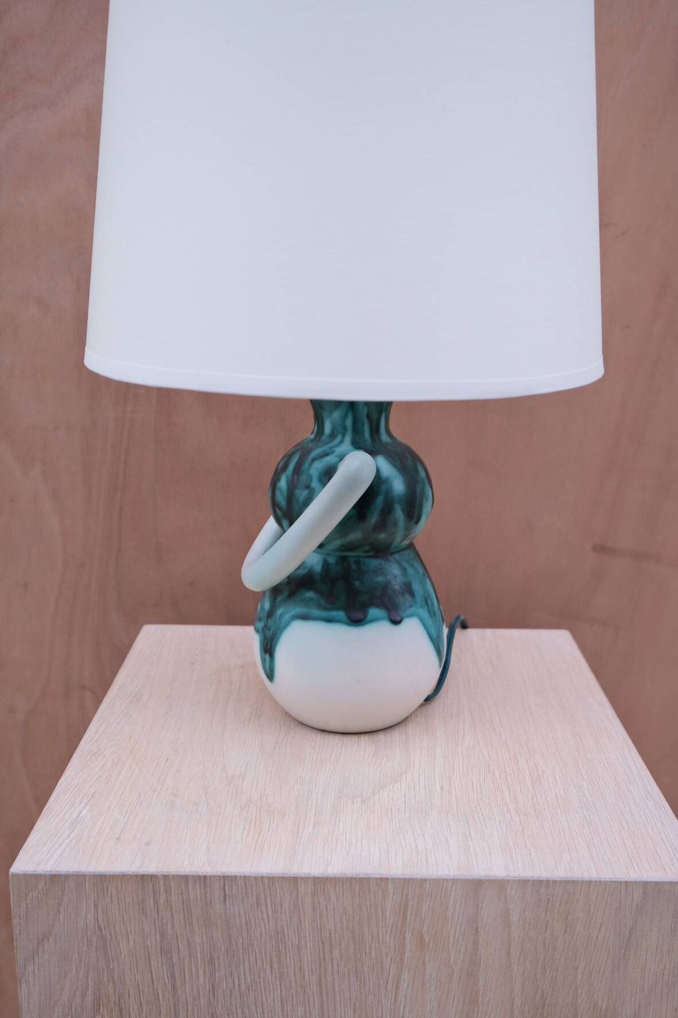 Lampe en céramique émaillé, France 1950