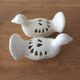 Duo de pique fleurs Colombe
