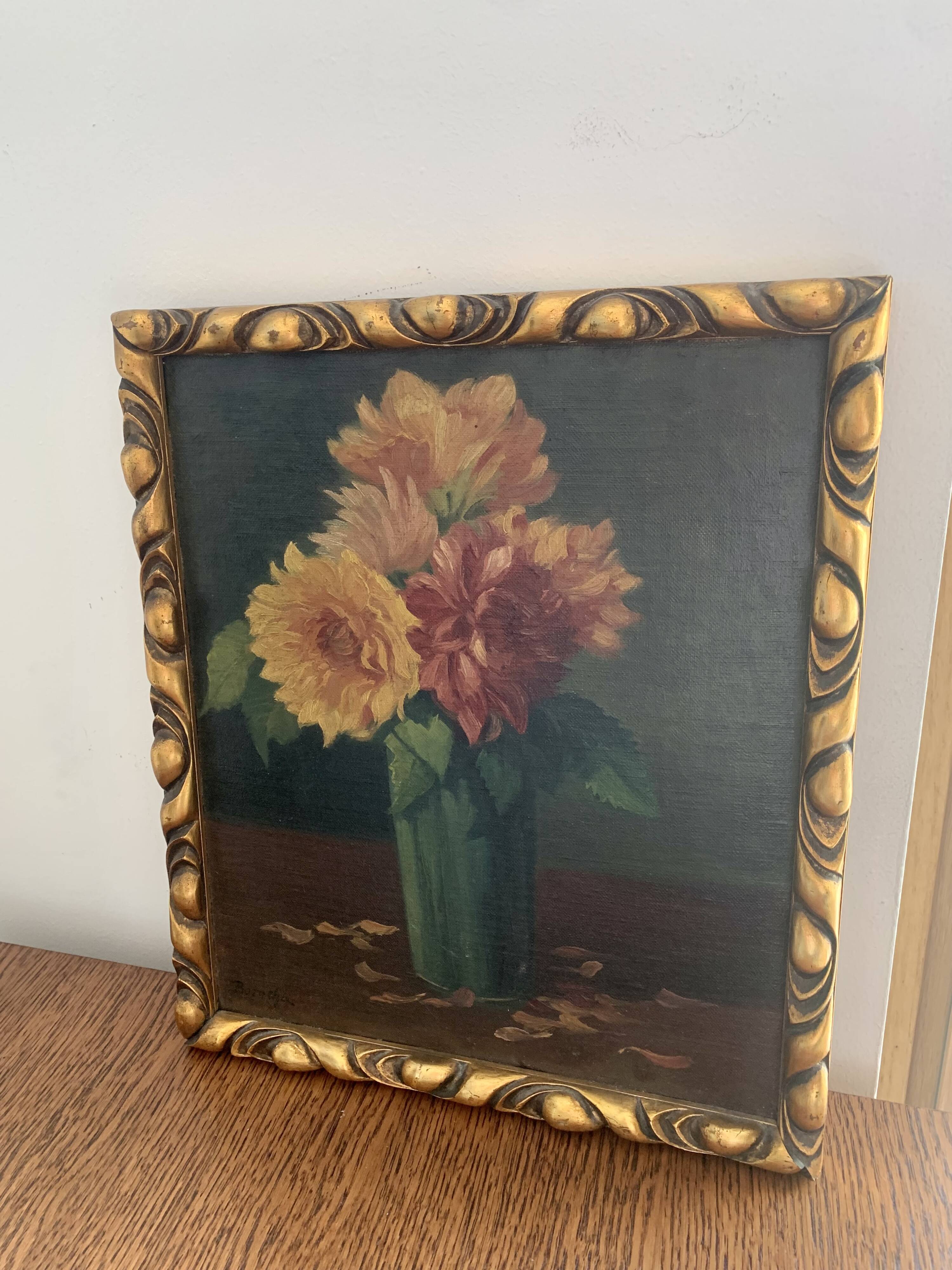 Flowers antique painting