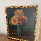 Peinture ancienne de fleurs