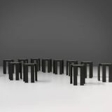 Black Stackable Stool by Bram Vanderbeke, Belgium